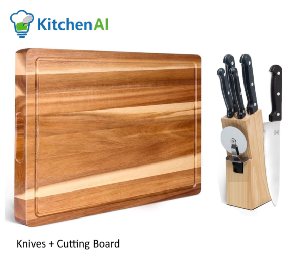 Knives plus Cutting Board